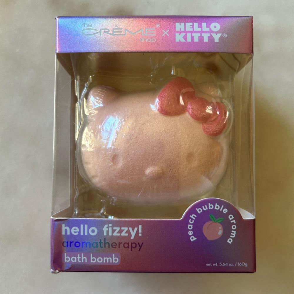 The Creme Shop Hello Fizzy Aromatherapy Bath Bomb-Peach Bubble Aroma NEW🩷